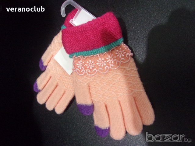 Луксозни детски ръкавички 3/6 годинки, снимка 4 - Шапки, шалове и ръкавици - 20277127