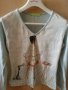 Дамска памучна блуза дълъг ръкав с фигурки, снимка 1 - Блузи с дълъг ръкав и пуловери - 16161440