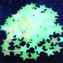 Светещи цветни вездички 100 бр. Стайна декорация флуоресцентни звездички , снимка 4