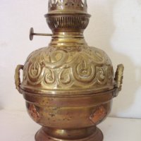 Стара лампа от месинг, снимка 2 - Антикварни и старинни предмети - 25412904