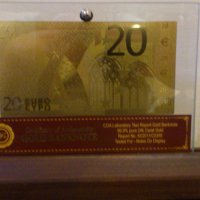 Сувенири 200 евро златни банкноти със серификат, снимка 5 - Нумизматика и бонистика - 7063248