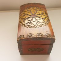 Стара Дървена Кутия с Пирограф - № 2, снимка 3 - Декорация за дома - 24444705