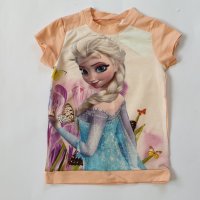 Тениска Елза - 2 цвята - 5,6,7 и 8 г., снимка 1 - Детски тениски и потници - 14361409