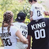 МАМА, ТАТКО И АЗ! Сет мъжка, дамска и детска тениска KING & QUEEN PRINCE(SS)! ПОРЪЧАЙ С ТВОЯ ИДЕЯ!, снимка 2 - Тениски - 14512987