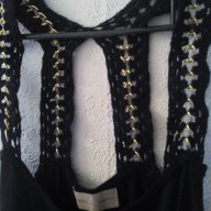 Черна рокля от фин трикотаж с презрамки., снимка 1 - Рокли - 13833712