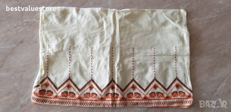 Памучна Пъстра Ръчно Тъкана Калъфка За Възглавница 57-38см, снимка 1