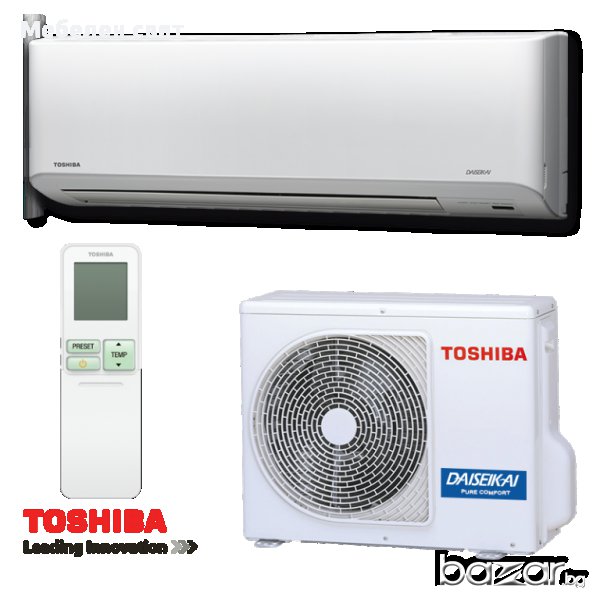 Инверторен климатик Toshiba Super Daiseikai 8 RAS-13G2KVP-E / RAS-13G2AVP-E, снимка 1