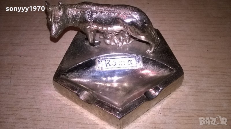 roma-ретро колекция-метален пепелник-внос швеицария, снимка 1