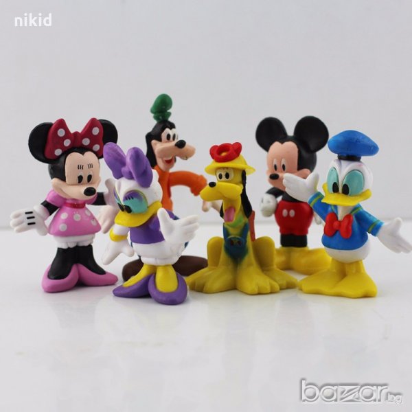 6 бр Мики Мини Маус и приятели топер играчки фигурки декорация торта украса , снимка 1