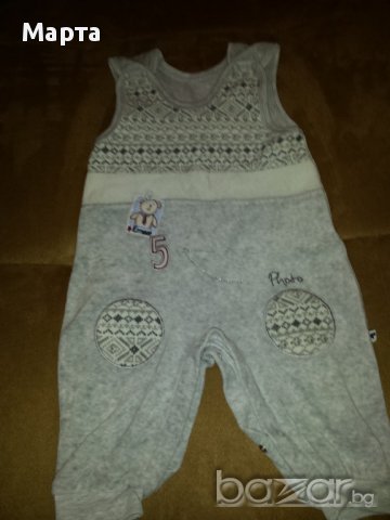 Бебешки гащеризон + блузка, снимка 3 - Бебешки гащеризони - 11649998