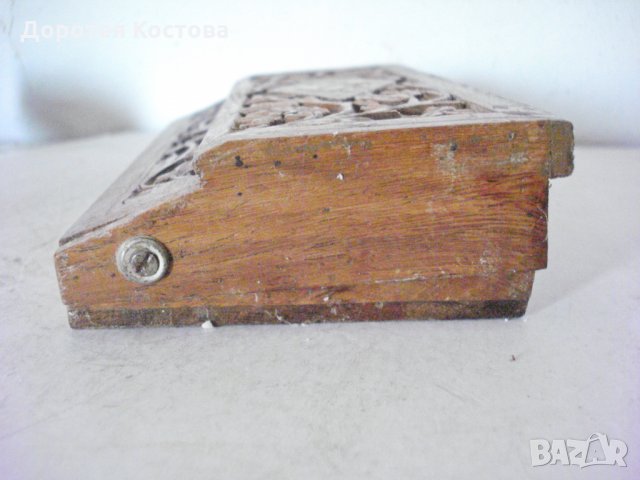 Стара кутия за химикали, дърворезба, снимка 2 - Антикварни и старинни предмети - 26042869
