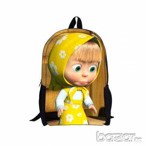 страхотна  ученическа раница с Маша , снимка 2 - Кенгура и ранички - 7024477