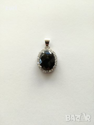 Сребърно колие с циркони - 925 сребро, снимка 5 - Колиета, медальони, синджири - 25977813