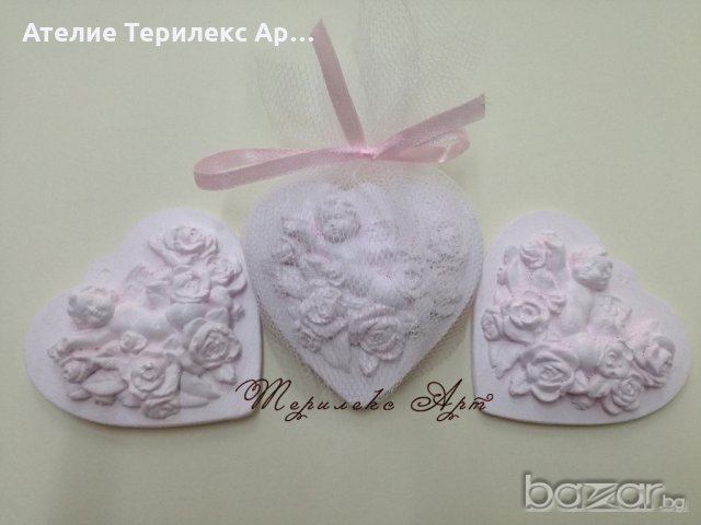 Сладко ангелче за кръщене-подарък за гостите в бебешко розово, снимка 1 - Подаръци за кръщене - 20902486