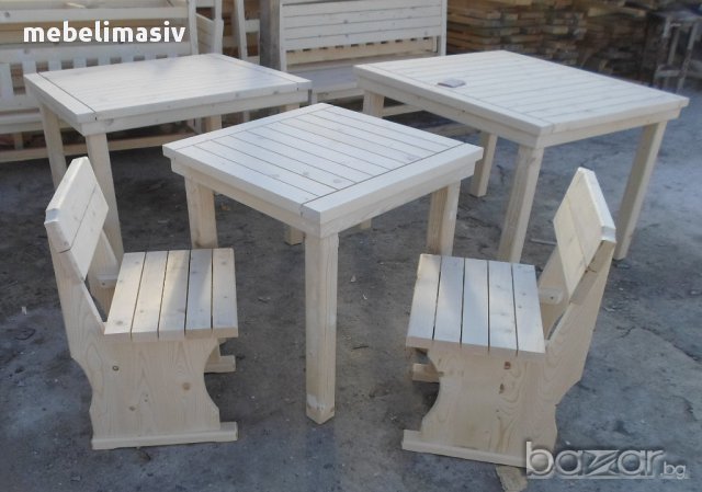 Дървени маси и  столове от масивна дървесина по поръчка, снимка 8 - Маси - 10449441