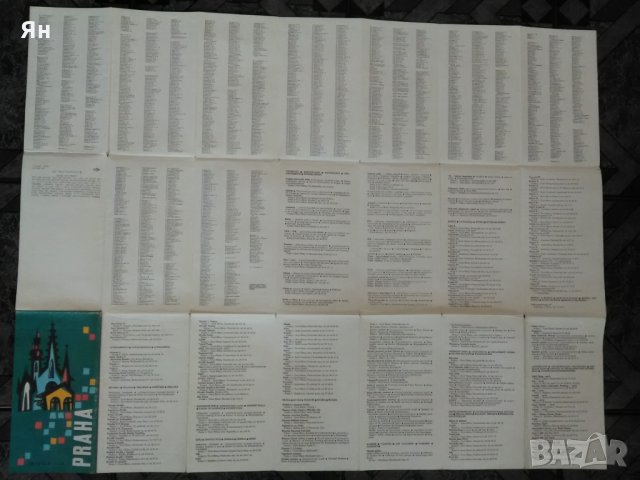 Стара Туристическа Карта на Прага/Praha-1971г., снимка 2 - Антикварни и старинни предмети - 23861551