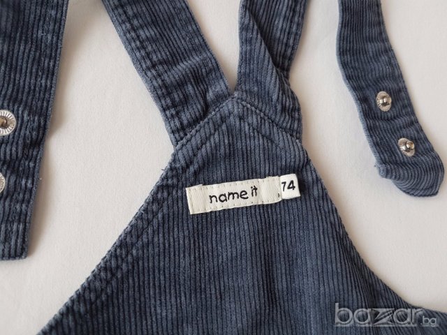 Name It, джинсов гащеризон за момче,074 см., снимка 3 - Бебешки гащеризони - 14249597