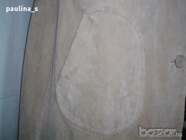 Манто или преходно палто от естествен велур ”Piano woman” / голям размер , снимка 6 - Палта, манта - 15398855