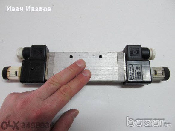 Български пневматичен разпределител 5/2 Ф6 РПП6Е75, 0.1, 1МPa, 10бара, 24V, 48V, 110V, 220V~