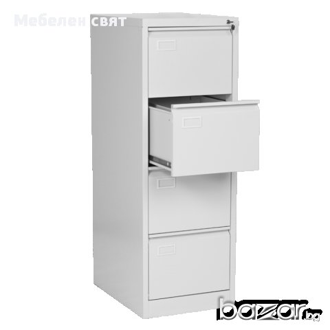Метален шкаф за документи кардекс с четири чекмеджета132/46/62см, снимка 1 - Гардероби - 16371523