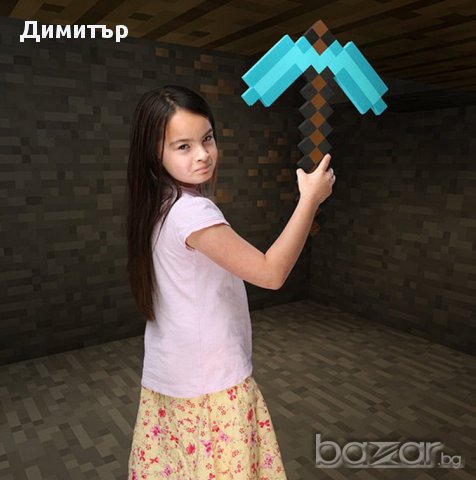 Диамантен меч Майнкрафт 60см  кирка Minecraft Маинкрафт, снимка 3 - Рисуване и оцветяване - 16446783