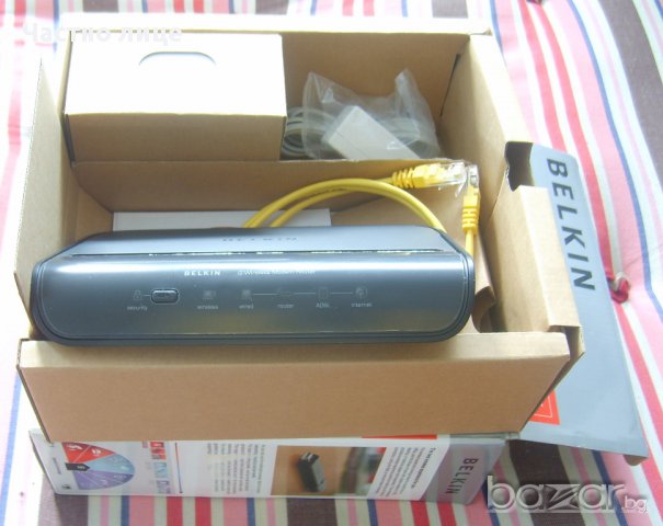 Нов безжичен рутер belkin + ADSL модем + суич , снимка 2 - Суичове - 16156448