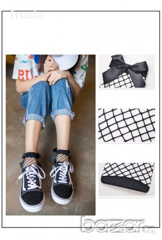 Къси Чорапи Мрежа с Панделка, снимка 3 - Бельо - 21035620