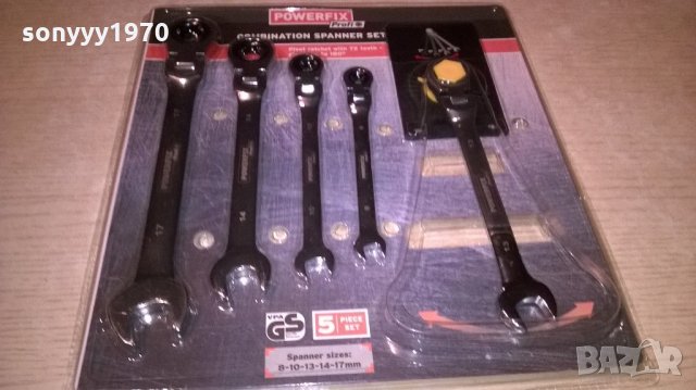 ПОРЪЧАНИ-powerfix profi-germany-немски ключове с тресчотки 5бр, снимка 3 - Ключове - 22047932