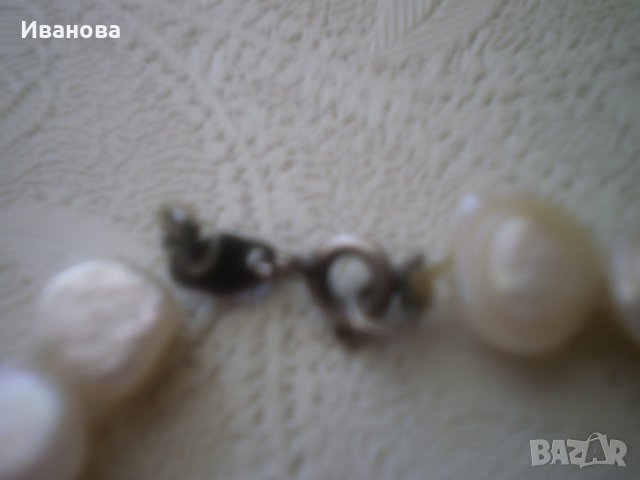  Гривна - естествени перли, закопчалка Аg 925, снимка 4 - Гривни - 25699355
