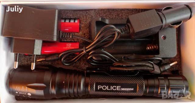  Police Xml-t6 / 5 Watt /с две батерии, снимка 6 - Къмпинг осветление - 23357531