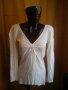 Бяла блуза Трико Л, снимка 1 - Блузи с дълъг ръкав и пуловери - 14449418