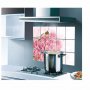 лепенка стикер имитация плочки за плот на кухня с цветя- рози , снимка 1 - Други - 16852434