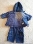 Бебешки джинсов комплект за 9 месеца, снимка 1 - Комплекти за бебе - 24122352