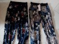 Ефирен панталон със флорални мотиви, снимка 1 - Панталони - 25710260