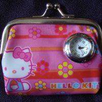 Оригинално детско портмоне с часовник-Hello Kitty;, снимка 1 - Други - 20754031