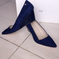 Calvin Klein сини велурени обувки EU37, снимка 5 - Дамски ежедневни обувки - 24905008