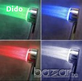 Светеща LED душ слушалка 3 цвята с 12 диода !!!, снимка 1