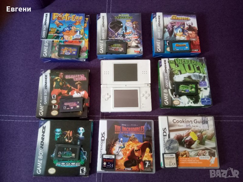 Nintendo DS lite конзола,зарядно,8 игри,аксесоари,лот , снимка 1