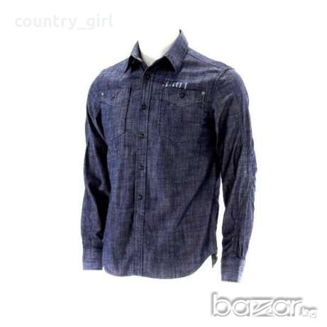 G-star Cedar Border shirt - страхотна мъжка дънкена риза, снимка 2 - Ризи - 19534044