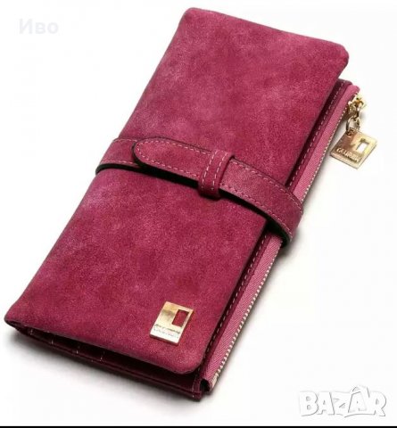 Дамски портмоне от естествена велур, снимка 3 - Портфейли, портмонета - 22500688