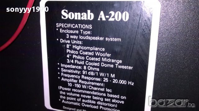 sonab a-200-8ohms/2х150watts made in sweden-внос англия, снимка 9 - Ресийвъри, усилватели, смесителни пултове - 12660322