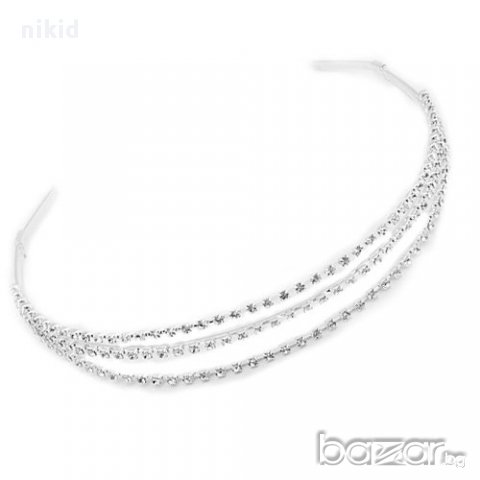 Двойна тройна диадема венец с кристалчета камъни детска дамска, снимка 2 - Аксесоари за коса - 16872816