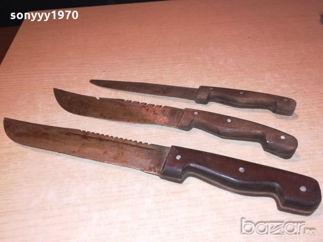 три стари ножа-ретро колекция-37/34/30см, снимка 2 - Колекции - 21073492