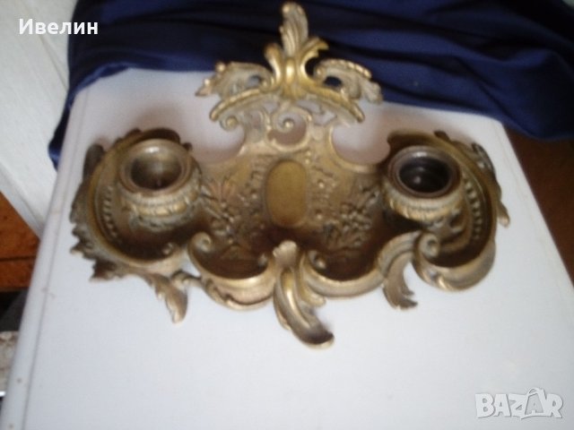 мастилница от бронз рококо, снимка 1 - Антикварни и старинни предмети - 22066733