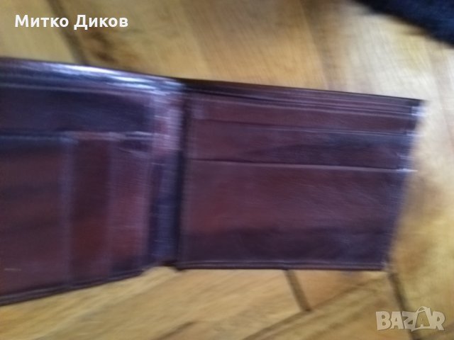 Портфейл кафяв  среден естествена кожа, снимка 5 - Портфейли, портмонета - 24145518