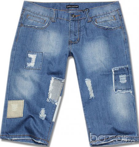 D&G Dolce and Gabbana Patch Metal Plate Мъжки Къси Дънки size 46 (30), снимка 2 - Дънки - 6839102