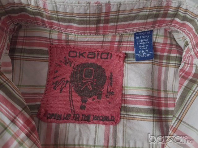 Okaidi ,отлична риза за момче, 110/116 см. , снимка 4 - Детски ризи - 17944452