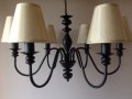 Черен витидж полилей-класически,модерен осветление з хол,всекидневна,спалня,шаби шик старинна  лампа, снимка 5