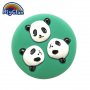 3 главички мече панда мини силиконов молд декор украса торта фондан гипс сапун тесто отливка, снимка 1 - Форми - 21665624
