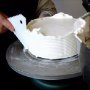 декорираща текстурна назъбена триъгълна шпатула пластмасова за декориране на торта фондан тесто крем